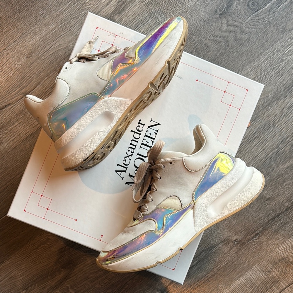 Alexander McQueen Cream Athletic Sneakers